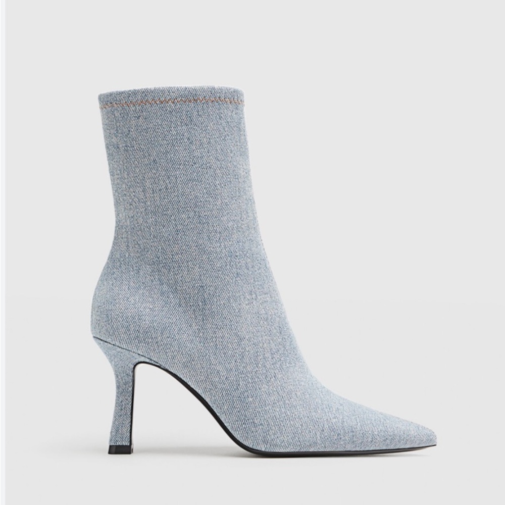 STRADIVARIUS heeled denim ankle boots